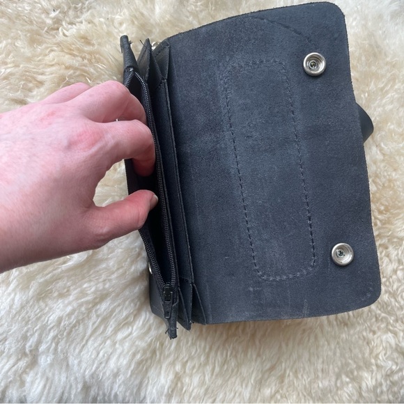 Vintage Harley  Davidson Black Leather Chain Biker Wallet - Picture 11 of 16